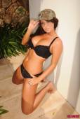 Sophie Jones Camo Cap And Black Lingerie 46vkdoungi