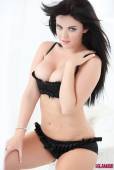 Nina Evans Black Lingerie On The Couch m6vmq5km1i