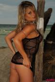 Michelle Cole Just In Her Tight Fishnet Bodysuit On The Beach-n6vna4leo1.jpg