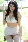 Josie Lilly White Bra With Long Skirt On The Swing-a6vn1cxbv4.jpg