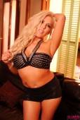 Genna Fox Black Stud Bra And Tight Shorts 06vowpwdho