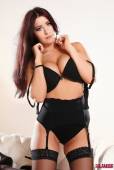 Hannah Jade Beers Black Lingerie And Stockings p6vowtldvc