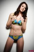 Natalie Taylor Cute Blue And Gold Lingerie x6vpc3gyea