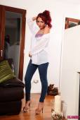 Sian Sayer Stripping From Her Top And Tight Denim Jeans-p6vpg0c54z.jpg