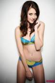 Natalie Taylor Cute Blue And Gold Lingerie c6vpc2reqk