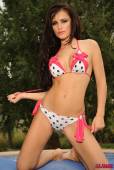 Gemma Massey Pink And Black Polka Dot Bikini a6vqmatbyx
