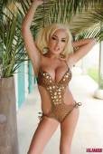 Dannie Aston Stripping From Her Brown Swimsuit 66vqw2xtfn