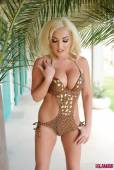 Dannie Aston Stripping From Her Brown Swimsuit 46vqw1np5f