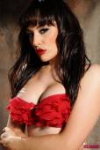 Charlotte Narni Red Lingerie With Fishnet Stockings i6vqub6ijg