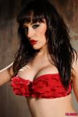 Charlotte Narni Red Lingerie With Fishnet Stockings d6vqub3k6w