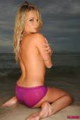 Michelle Cole White Top With Purple Panties On The Beach-a6vrtnknft.jpg