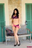 Josie Lilly Pink Top With Purple Lingerie 16vsfjl2m4