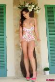 Kat Dee Strips From Floral Bodysuit z6vsd59a0t