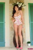 Kat Dee Strips From Floral Bodysuit p6vsd57jup