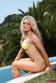Brandy Brewer Yellow Bikini Poolside Strip b6vsc2purc