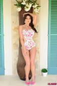 Kat Dee Strips From Floral Bodysuit s6vsd3busn