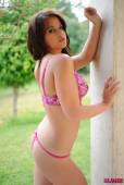 Robyn Hunt Pink Floral Bra And Thong l6vsakiney