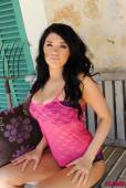Josie Lilly Pink Top With Purple Lingerie a6vsf9ckmu