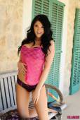 Josie Lilly Pink Top With Purple Lingerie k6vsf9prqq