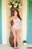Kat Dee Strips From Floral Bodysuit f6vsd3anwd