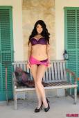Josie Lilly Pink Top With Purple Lingerie y6vsfjj4wi