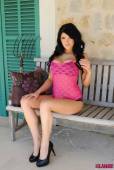 Josie Lilly Pink Top With Purple Lingerie 26vsf8wolu