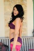 Josie Lilly Pink Top With Purple Lingerie u6vsfjqh4u