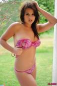 Robyn Hunt Pink Floral Bra And Thong w6vsakotqg