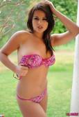 Robyn Hunt Pink Floral Bra And Thong j6vsakmqs5