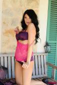 Josie Lilly Pink Top With Purple Lingerie e6vsf9tfot