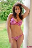 Robyn Hunt Pink Floral Bra And Thong g6vsakcfkj