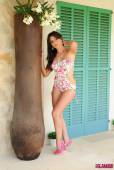 Kat Dee Strips From Floral Bodysuit s6vsd28yj5