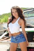 Janine Clarke White Top And Denim Shorts By The Truck-x6vsibfw2g.jpg