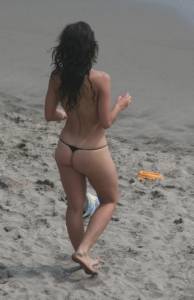 Topless girl goes full-nudist at textile beach  Almeria (Spain)-i6x555fosq.jpg