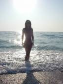 Lovely skinny girl outdoors v7aanclkrj