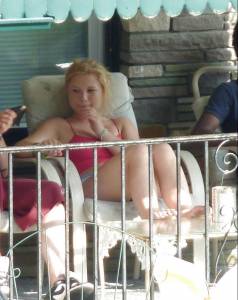 Voyeur Spy Hot Blonde Balcony e7a6bcb60s