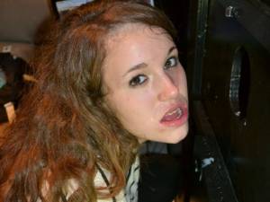 Brunette teen in braces facialed in theater d7aucelpnq