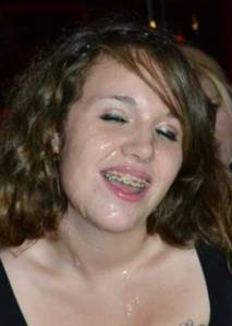 Brunette teen in braces facialed in theater v7aucb8a11