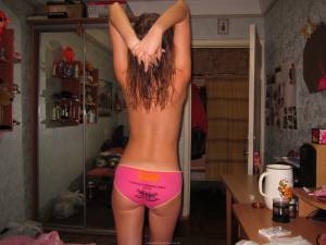 Homemade posing in pink white Underwear x 37 77beop7p4t
