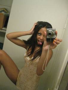 Beautiful skinny ebony Girl x 40