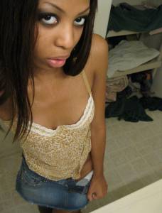 Beautiful skinny ebony Girl x 40
