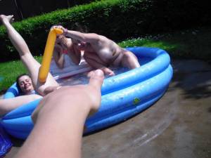 Teens Enjoy a Small pool in the Backyard x 104 77bh42izgv