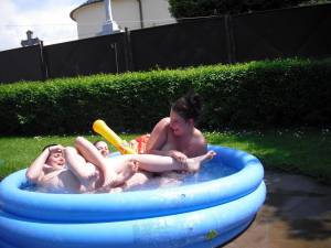 Teens Enjoy a Small pool in the Backyard x 104 u7bh41rgx6