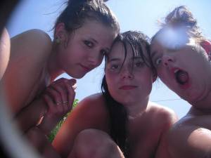 Teens Enjoy a Small pool in the Backyard x 104 b7bh4103un