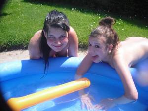 Teens Enjoy a Small pool in the Backyard x 104 h7bh41elpz
