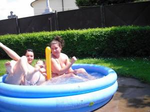 Teens Enjoy a Small pool in the Backyard x 104 67bh41qcfg