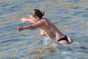 Olympia Valance Topless On The Beach In Mykonos 47b42sjp4b