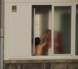 Voyeur _ neighbour topless at the window q7bn1a1mus