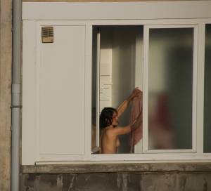 Voyeur _ neighbour topless at the window b7bn1a2wnk