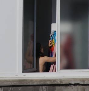 Voyeur _ neighbour topless at the window b7bn1aic5w